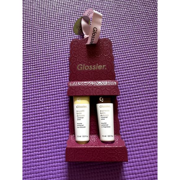 Glossier Balm Dotcom Duo Biscotti & Espresso Limited Edition Christmas Gift Set - Picture 1 of 3